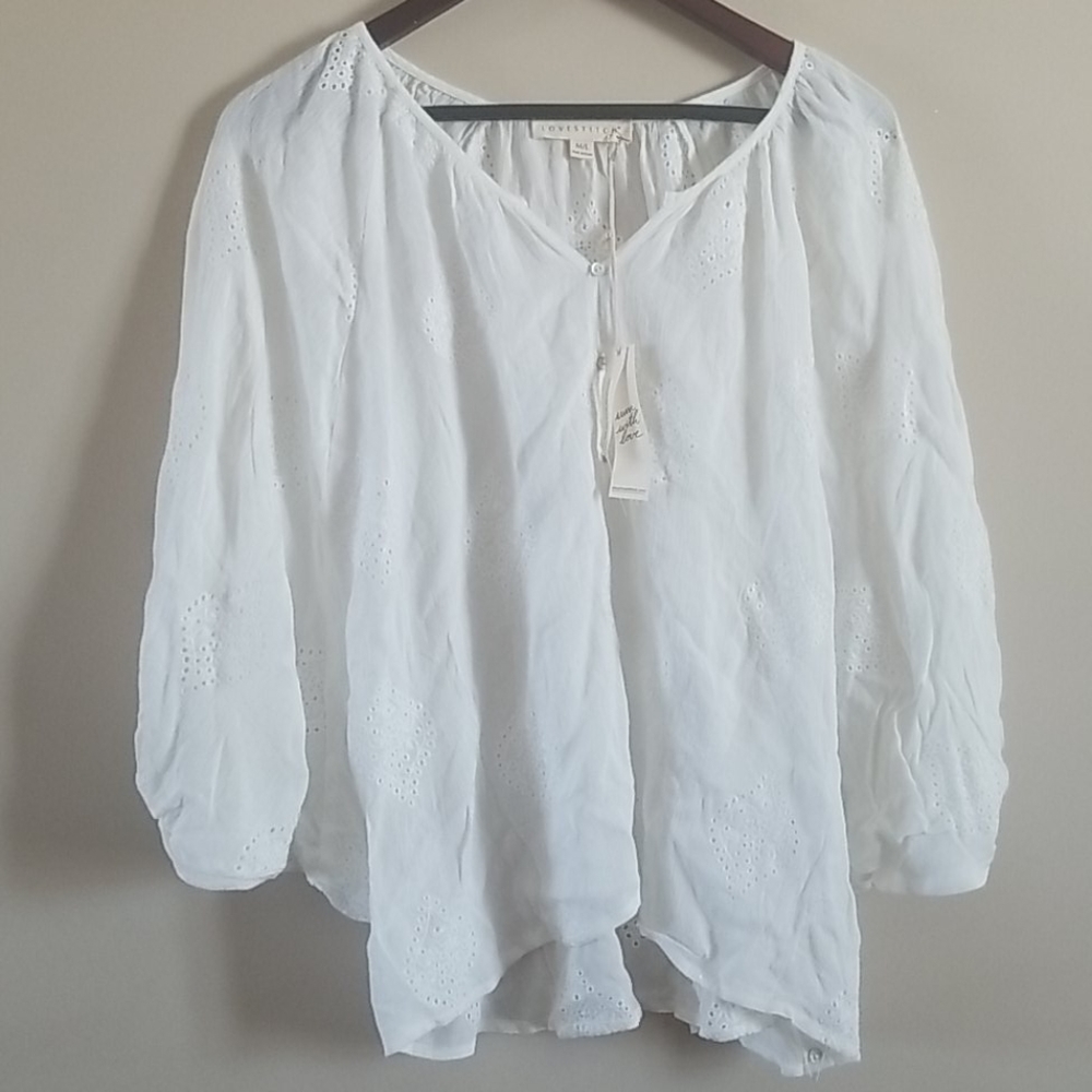 Love Stitch bohemian chic lace blouse